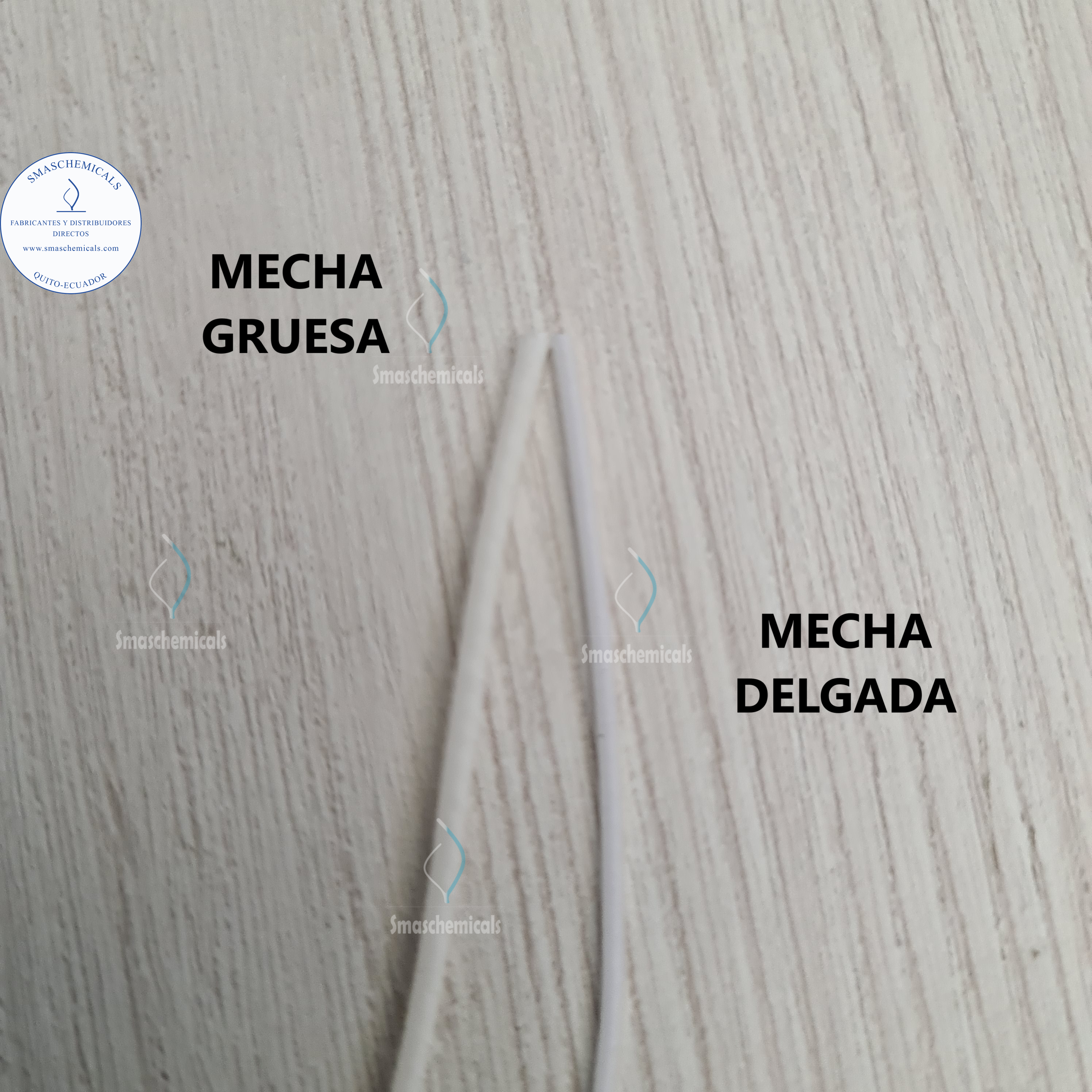 Mechas blancas enceradas (25 unidades) cod: MCBEN - Imagen 2