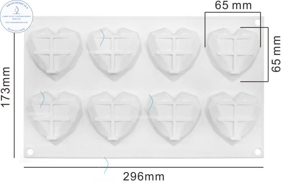 Molde corazones diamante M100 - Imagen 2