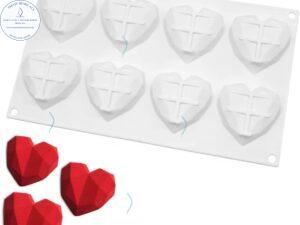 Molde corazones diamante M100