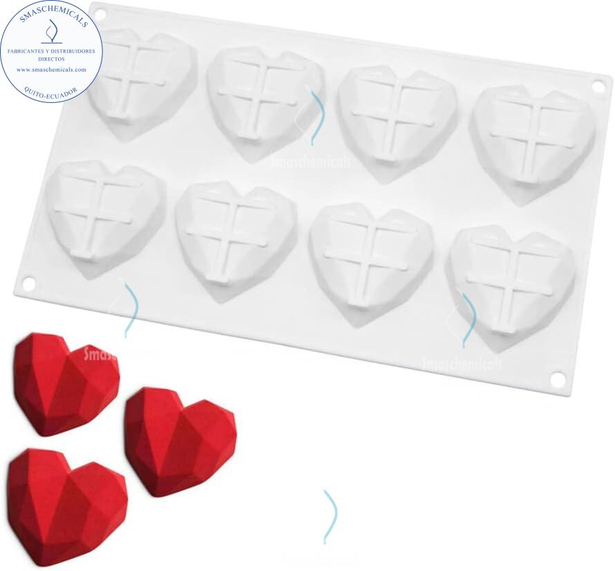 Molde corazones diamante M100