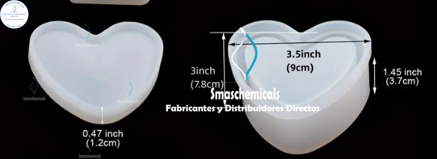 Molde cofre de corazón para resina M225 - Imagen 3