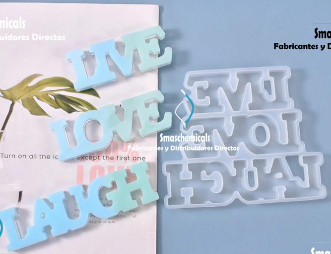Molde Live, Love, Laugh para resina M186 - Imagen 3