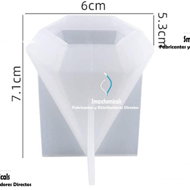 Molde pirámide hexagonal para resina M187 - Imagen 2