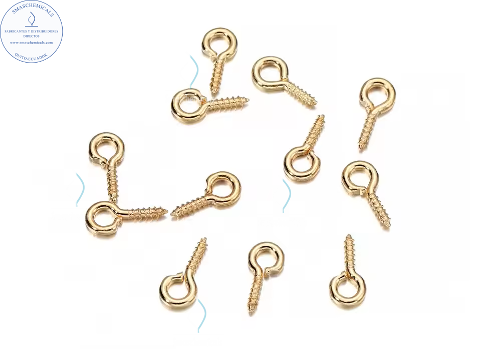 Tornillos de pasador de aro de metal dorado (Cáncamos) cod: TOR