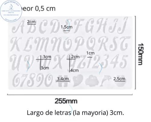 Molde letras cursivas M312 - Imagen 2