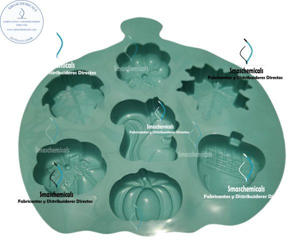 Molde ardilla, nuez, hoja, calabaza M407 - Imagen 2