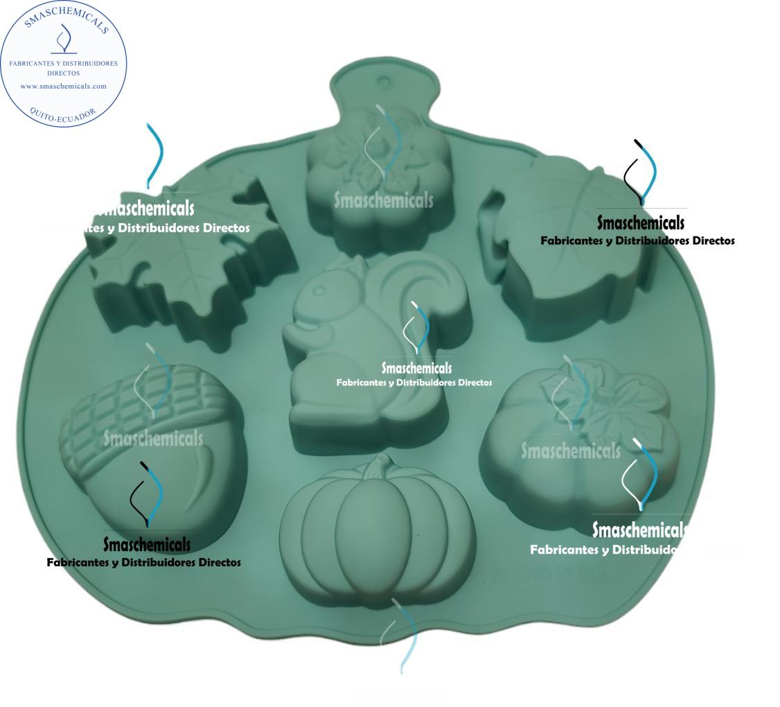 Molde ardilla, nuez, hoja, calabaza M407