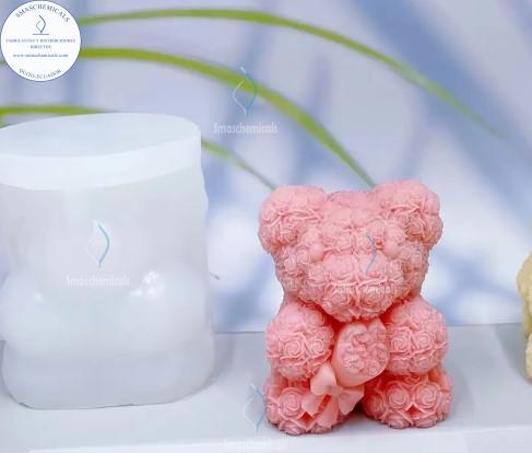 Molde oso de flores con ramo A557