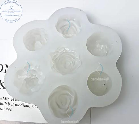 Molde juego de flores peonía 7 cavidades A558 - Imagen 3