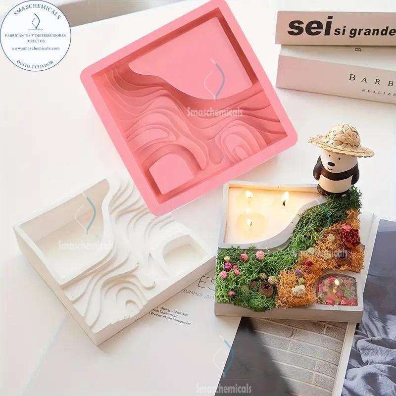 Molde terrario de olas A561