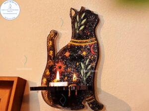 Molde porta velas de gato A563