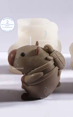 Molde Capibara con mochila de abeja A598 - Imagen 2