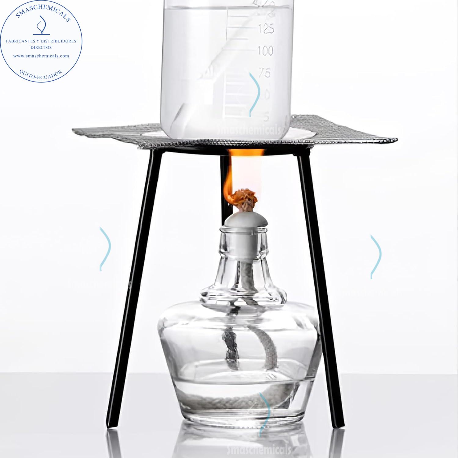 Quemador de Alcohol de Vidrio con Mecha y Tapa Plástica - Imagen 3