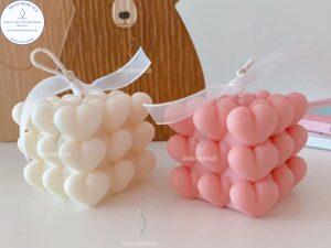 Molde burbuja de corazones M716