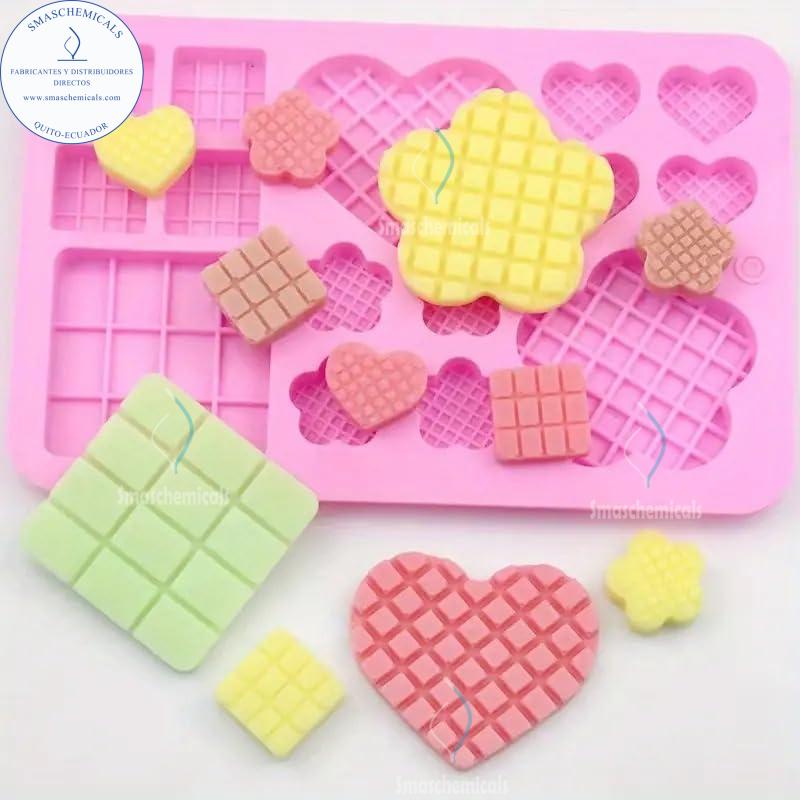 Molde corazones, flores, cuadrados M745