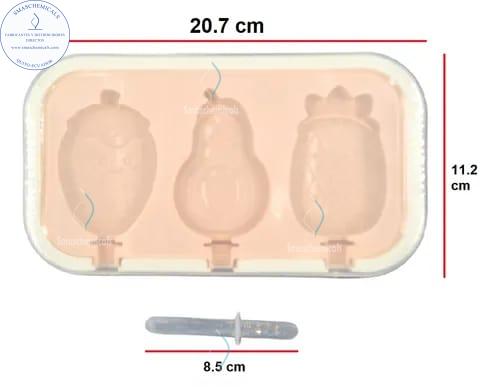 Molde para helado fresa, aguacate, piña M777 - Imagen 4