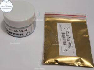 Color Dorado y Plata para resina