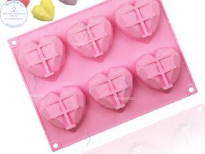 Molde corazón de cristal M730