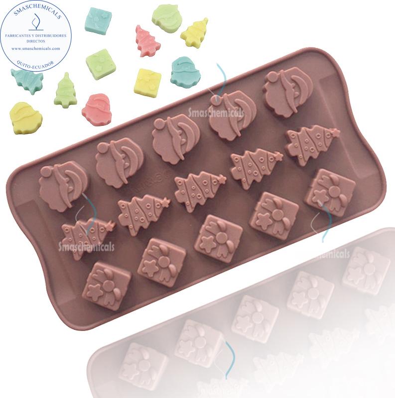 Molde Papá Noel, Árbol y regalo M739