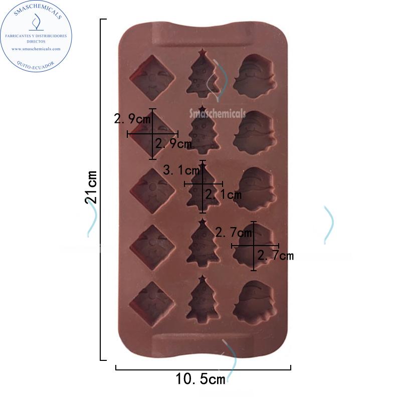 Molde Papá Noel, Árbol y regalo M739 - Imagen 4