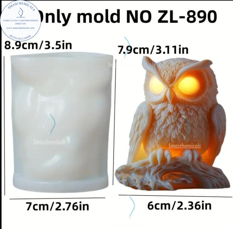 Molde búho en tronco M866 - Imagen 2