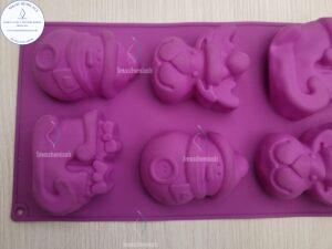 Molde muñeco de nieve, trineo y reno M729