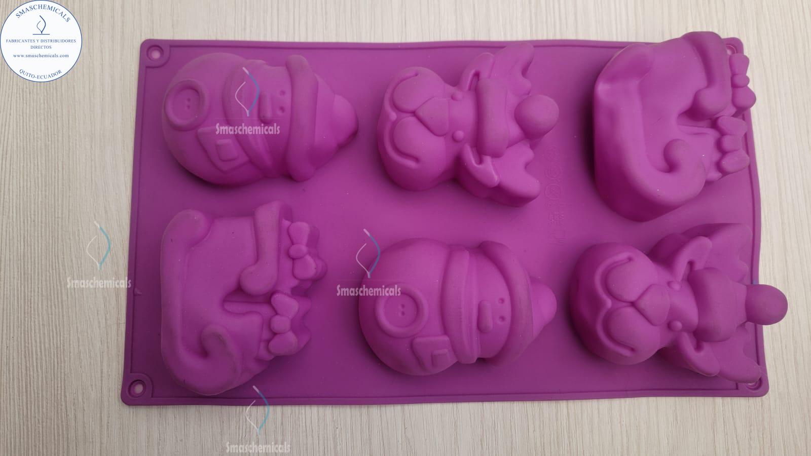 Molde muñeco de nieve, trineo y reno M729