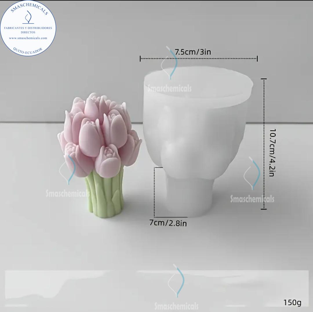 Molde ramo de tulipán cerrado M808-M780 - Imagen 3
