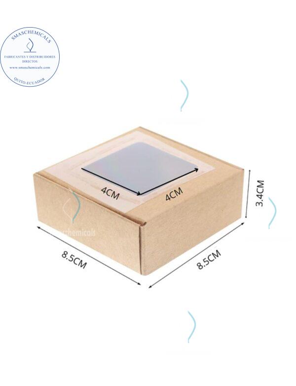 Caja de cartón kraft con ventana C004