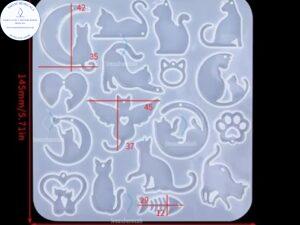 MOLDES de Gato para Pendientes M762
