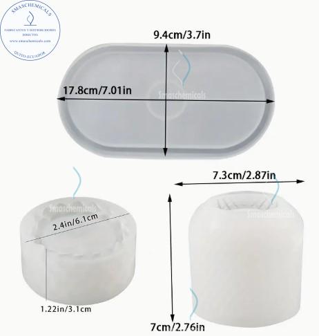 MOLDES Juego de Bandeja ovalada, Portabelas con forma de rejilla M798 - Imagen 2