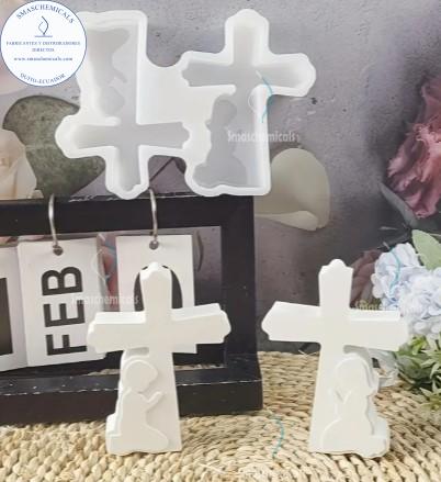 MOLDES De Cruz con Diseño de Oración M833 - Imagen 2