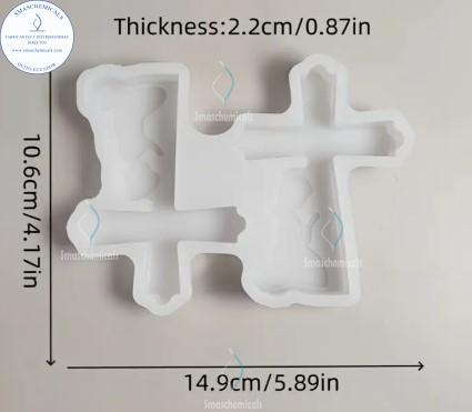 MOLDES De Cruz con Diseño de Oración M833 - Imagen 3