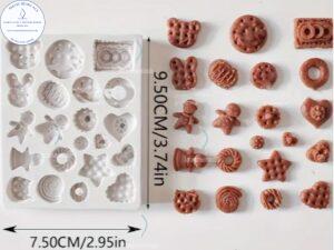 MOLDES de Formas de corazón, donas, estrellas, caritas felices M845