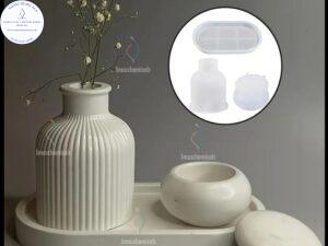 Moldes de florero, bandeja ovalada, frasco circular M911