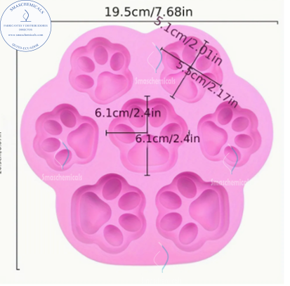 MOLDE SILICON PATITAS DE PERRO Y GATO LINDAS W536 - Imagen 2