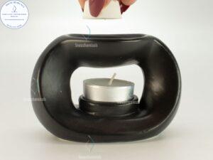 QUEMADOR DE CERAMICA BLANCO PARA WAX MELTS, ACEITES ESENCIALES Q-001