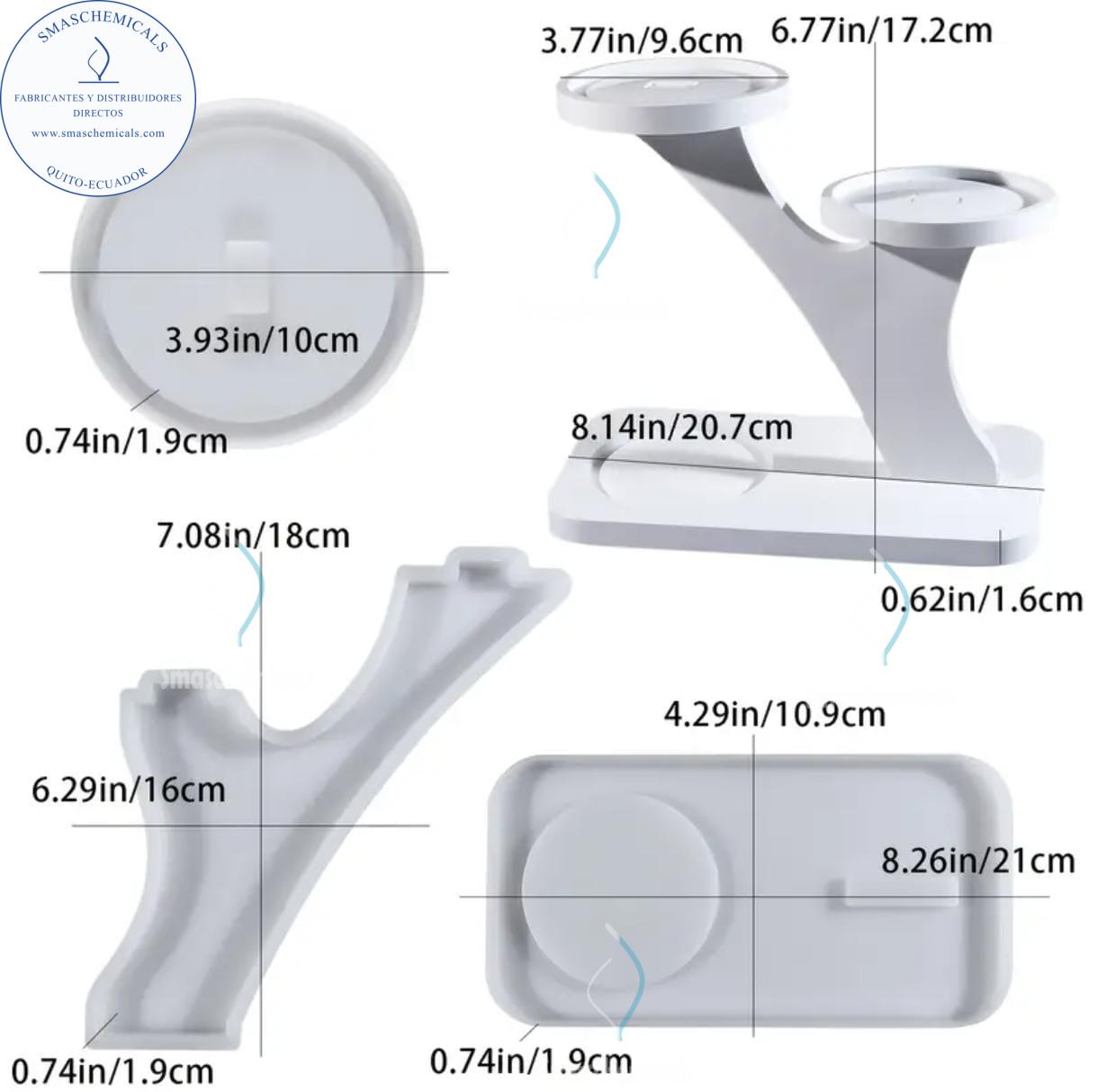 MOLDE soporte para velas, macetas y estanterías de almacenamiento M548 - Imagen 2