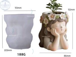 Molde maceta suculenta niña M560