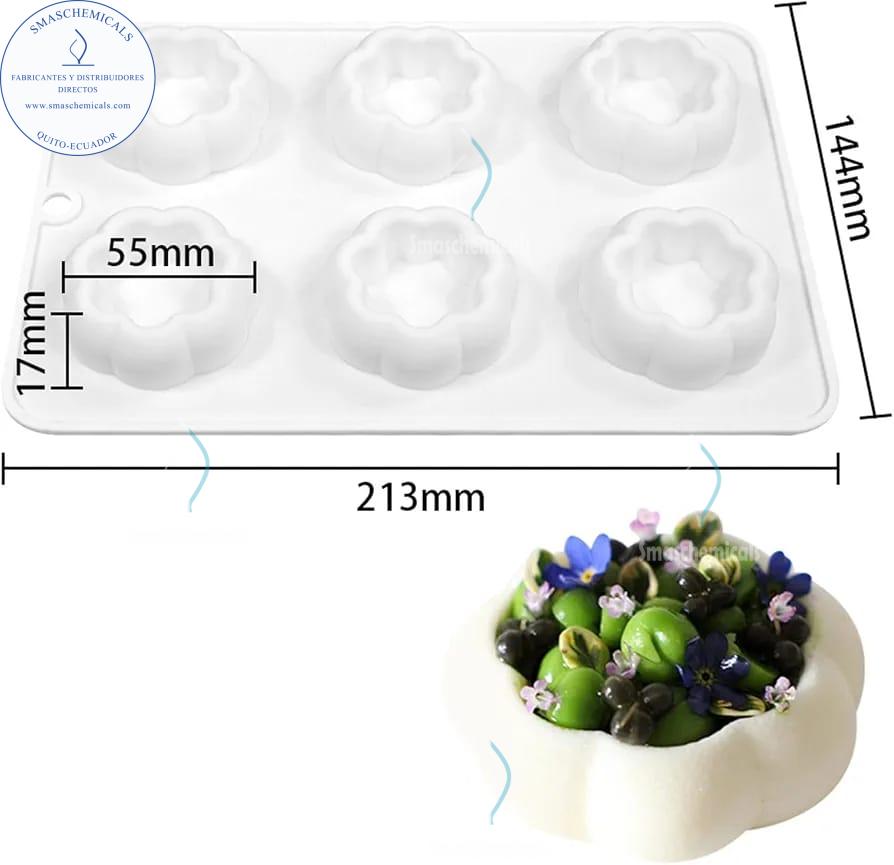 Molde flor para macetas M566 - Imagen 3