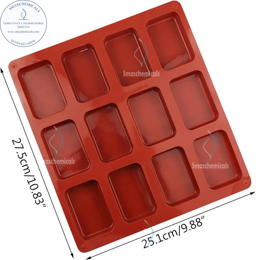 Molde de Silicona Rectangular 12 Cavidades M570 - Imagen 2