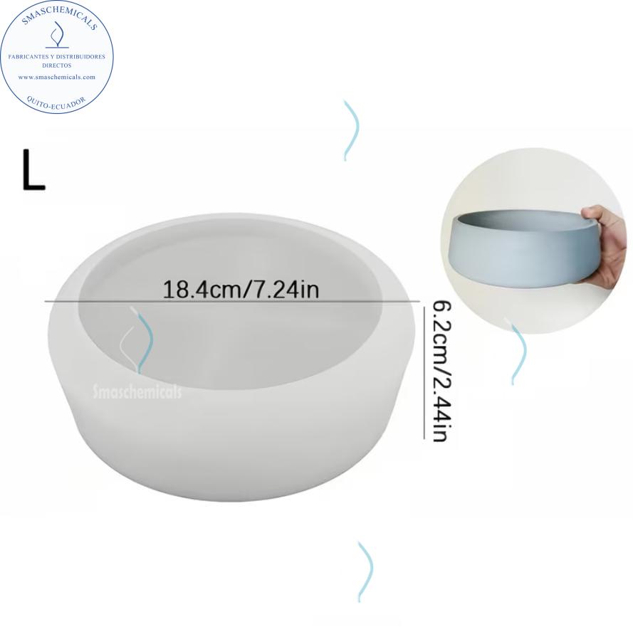 Molde de Silicona para Recipiente de Vela Redondo M575 - Imagen 2