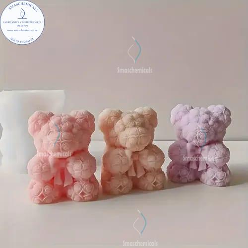 Molde de Silicona 3D de Oso de Rosas con laso grande M579 - Imagen 3