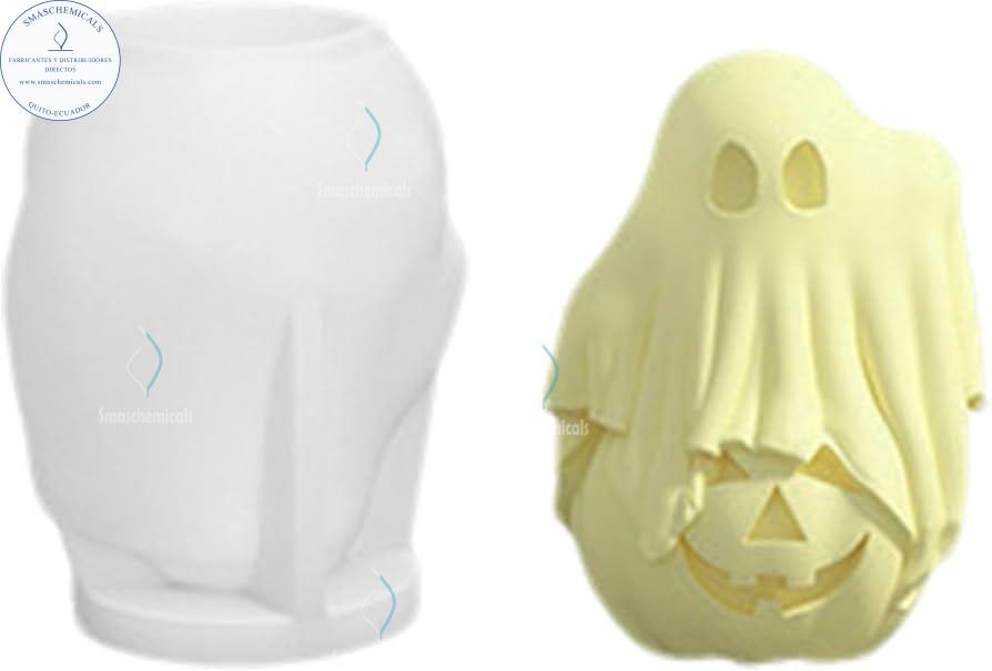 Molde de Silicona 3D de Fantasma de Halloween con Calabaza M585