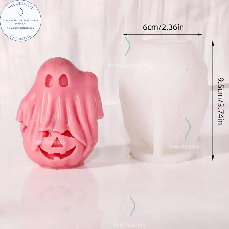 Molde de Silicona 3D de Fantasma de Halloween con Calabaza M585 - Imagen 5