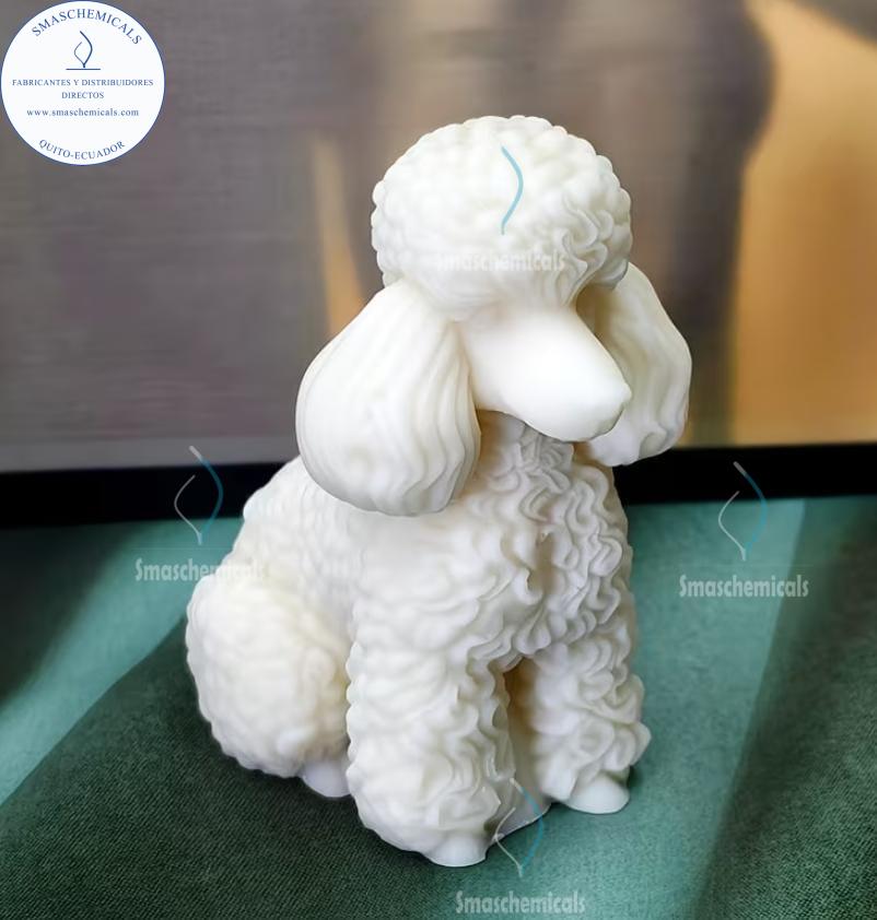 Molde de Silicona 3D de Perro Poodle Caniche para Velas M587
