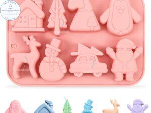 Molde de Silicona Navideño de 8 Cavidades M602