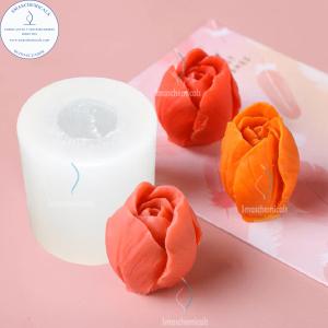 Molde de Silicona 3D de Tulipán Cerrado para Velas Florales M600