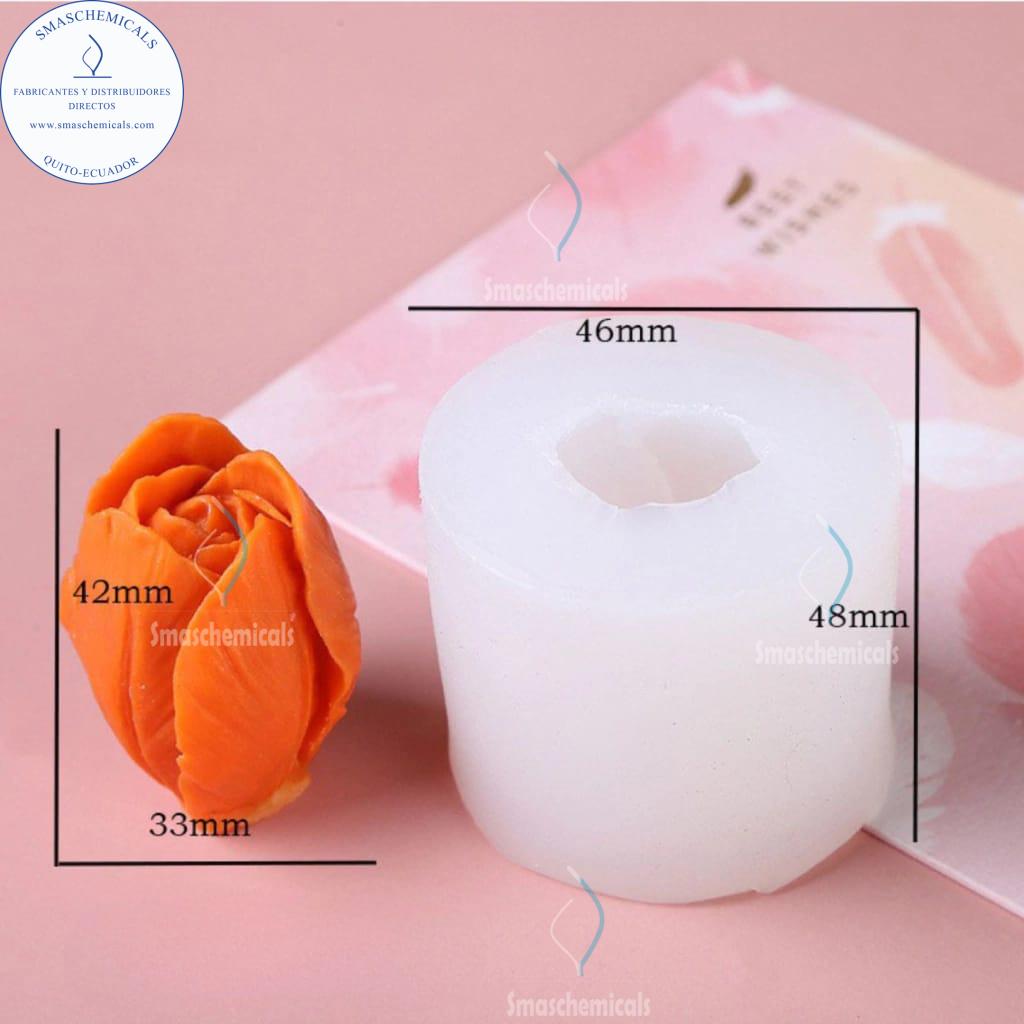 Molde de Silicona 3D de Tulipán Cerrado para Velas Florales M600 - Imagen 4
