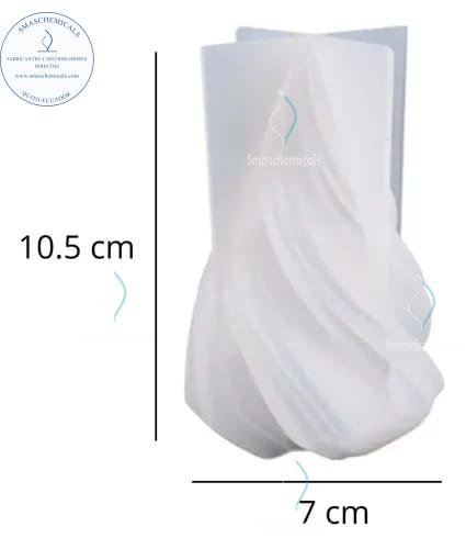 Molde de Silicona 3D para Velas de Llama Ondulada o Torbellino M604